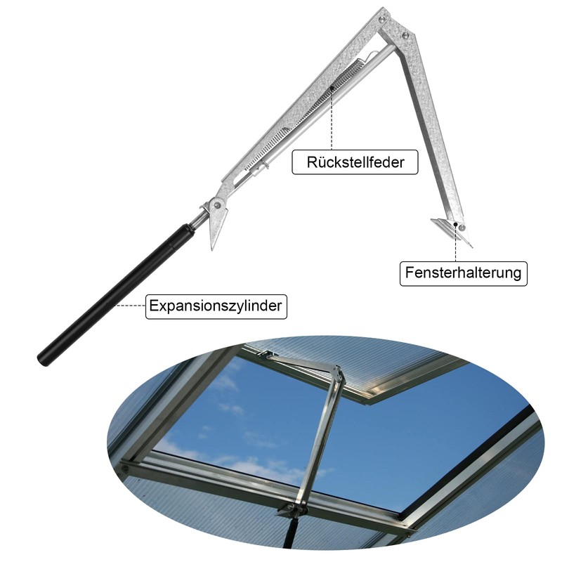 Lospitch Window Opener for Greenhouse Garden Sheds Temperature Controlled Lifting