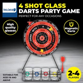 Party Central Drinking Game Darts Magnetic Fun Play Parties Hens Bucks Night