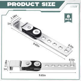 Geetery 4 Pcs Exhaust Hangers Muffler Hanger Swivel Tail Pipe Universal Exhaust Tailpipe Hanger Heavy Duty Tailpipe Muffler Bracket Flexible Swivel (Open Style,Silver)