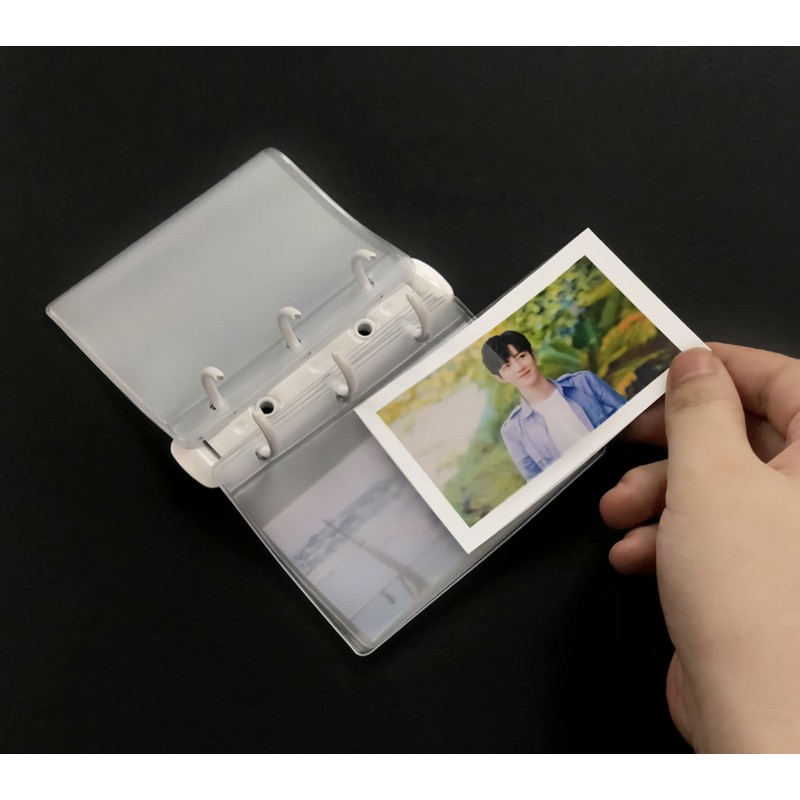 Donaly Mini Organizer, 3 Hole Binder, Korean Notebook, Trading Card