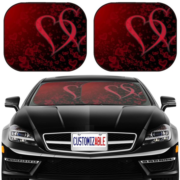 MSD Car Sun Shade Windshield Sunshade Universal Fit 2 Pack,