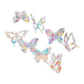 ULTECHNOVO 6pcs Bird Collision Window Stickers Removable Reusable Decorative Decals for Indoor Windows Charming DIY Adornments for Home Office Easy to Apply Static Clings