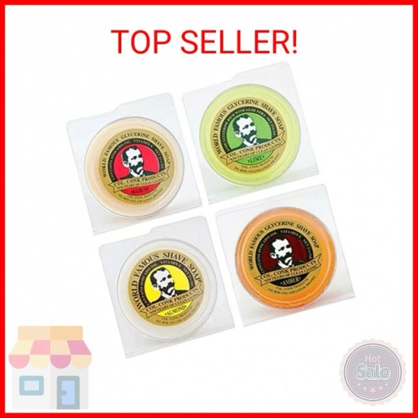Col. Conk Shave Soap 2.25 Ounces (Variety 4 Pack)