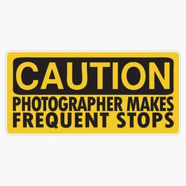 Magnet Caution, Photographer On Duty Magnet Bumper Sticker Car Magnet Flexible Reuseable Magnetic Vinyl 5"