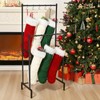 Christmas Stocking Holder Stand with 10 Hooks, Double Rods Stocking