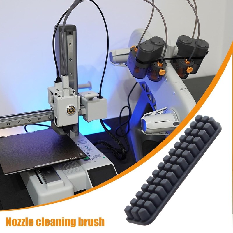 Asbrot Bambo Lab A1 Mini 3Pcs Nozzle Silicone Brush, Cleaning