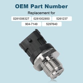 WATERWICH Fuel Injection Fuel Rail Pressure Sensor Compatible with Dodge Ram 2500 3500 6.7L Cummins 2007-2012 Replacement for 0281006327 0281002850 5261237