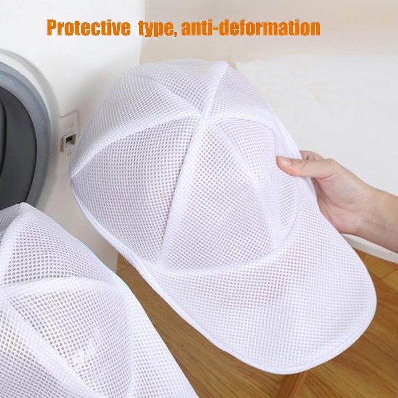 Baseball Hat Washer Mesh Bag, Protective Cap Laundry Cleaner Cage