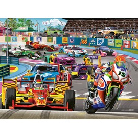 Ravensburger Racetrack Rally 60 Piece Jigsaw Puzzle for Kids - Every Piece is Unique, Pieces Fit Together Perfectly