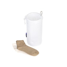Woolite Sanitized Sock Saver Wash Bag | Prevents Fading | Stretching | Snags | Rust Free | Laundry Accessories | Clips Anywhere | White
