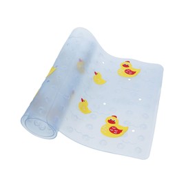 aztex Non-Slip Ducky Design Bath Mat, Non-Slip Kids Bath Mat with suction cups, Bath mat for toddlers and babies, Printed Bathtub mat, PVC bath mat, 72cm x 35cm