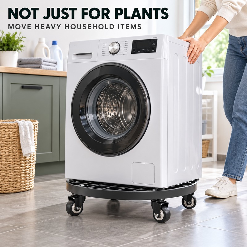 Heavy Duty Rolling Plant Caddy with 440 lb Capacity, 360°