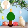 Operitacx 1set Easter Wooden Happy Mini Christmas Tree Decorations Party