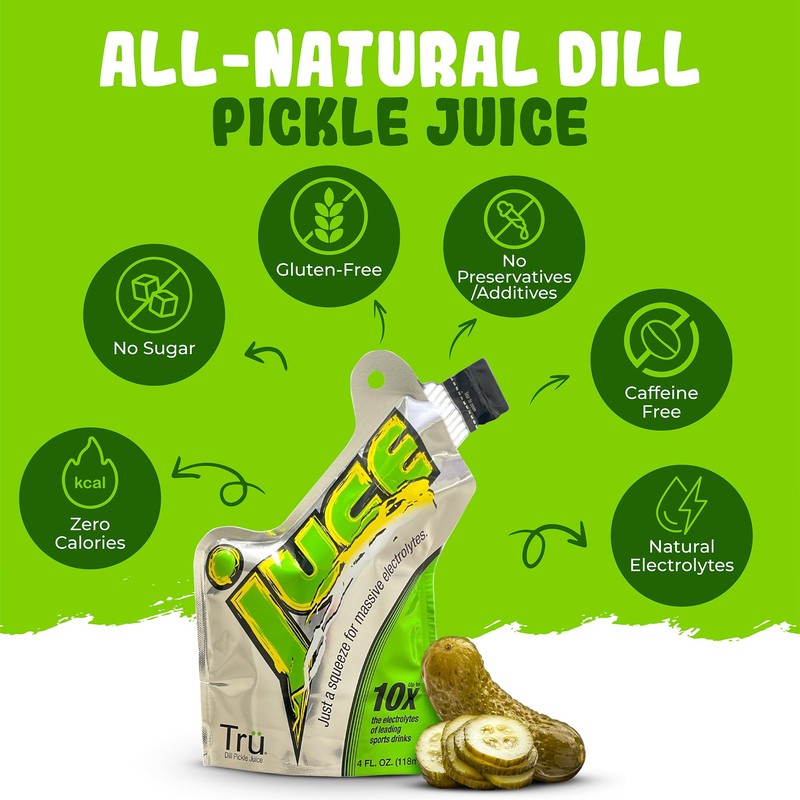 Juce Organic Pickle Juice Ultra Strength Shot 4 Oz. Pouch