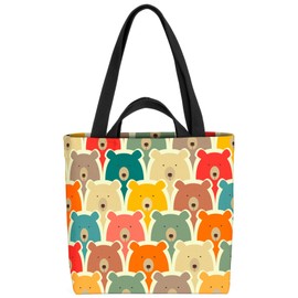 VOID Bunte Bären Tiere Kinder Tasche 33x33x14cm,15l Einkaufs-Beutel Shopper Einkaufs-Tasche Bag