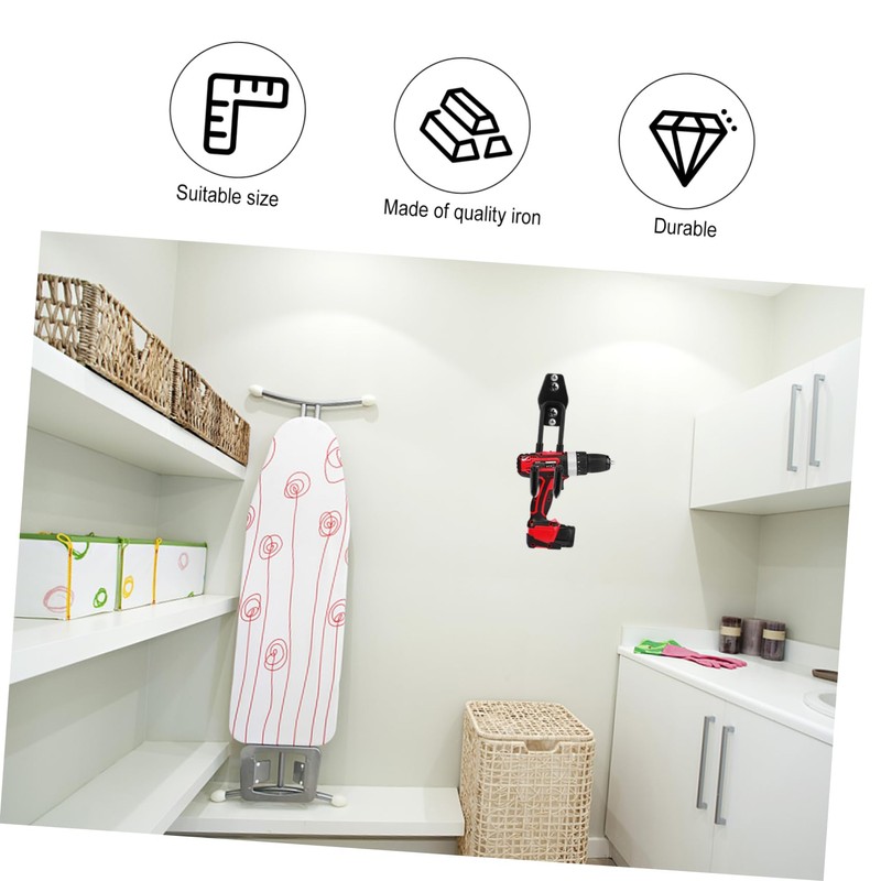 Tofficu 2pcs Wall-Mounted J Shape Double Hooks Heavy Duty Garage