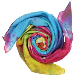 Superfreak® Cotton Cloth Scarf Shawl, 100 x 100 cm, 100% Cotton, All Colours - Colourful Batik 01