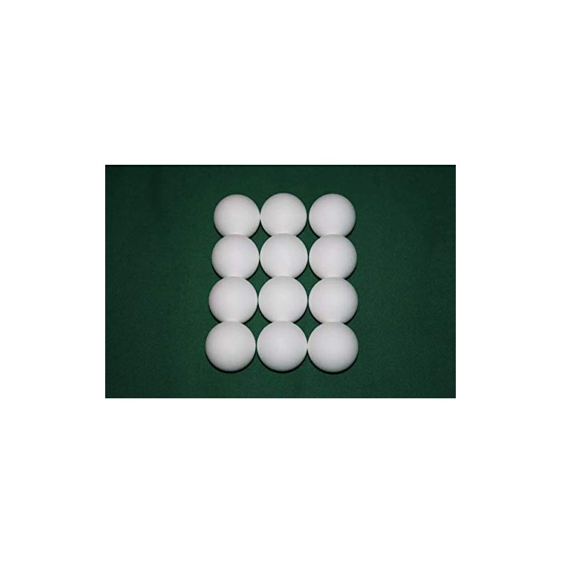 Zensa Fashion White Table Football Balls 36mm (Pack of 12)