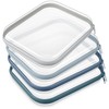 Hoolerry 4 Pcs Hard Clear Zipper Case Makeup Bags Plastic