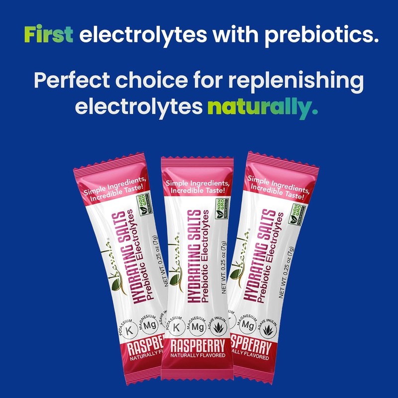 kevala Hydrating Salts Prebiotic Electrolytes – Raspberry – Zero Sugar