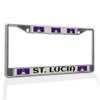 Fastasticdeals Metal Insert License Plate Frame St. Lucia Flag Weatherproof