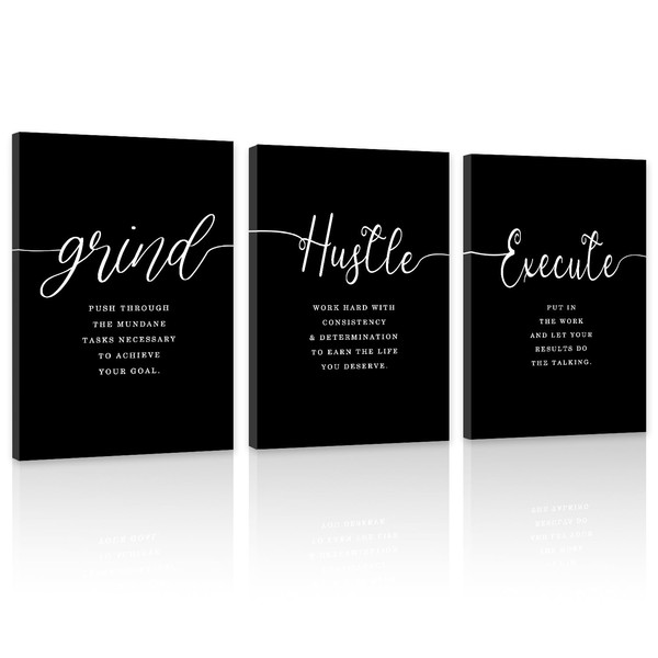 COSCTOR Set of 3 Motivational Posters Wall Art Canvas for