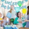 Welcome Baby Boy Banner, 1 Set Baby Boy Blue Glitter