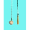 Fabric Baseball & Wooden Bat Ceiling Fan Light Pull Chain