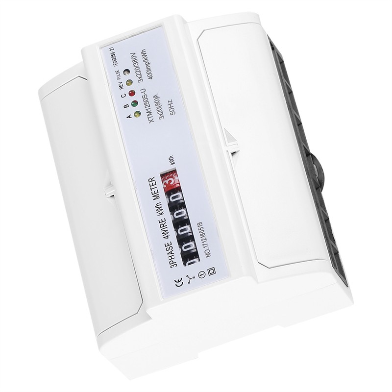 Digital 3phase 4 Wire DINRail Electric Meter 20(80)A Electronic KWh