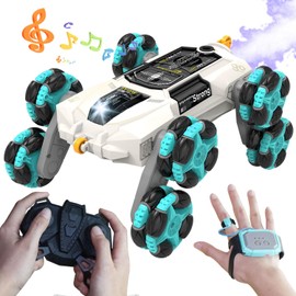 ATHLERIA Gesture Sensing Stunt Rc Cars, 2.4Ghz 8Wd Rechargeable Racing Drift Double-Sided Car, Hand Remote Control Crawler Toy for Boys 8 9 10 11 12 Year Old, Christmas Birthday Party Present for Kids