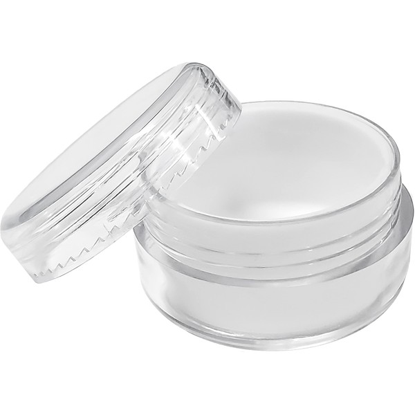 10ML / 10G Clear Plastic Jars With Silicone Liner Insert