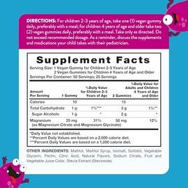 Nature's Truth Magnesium Gummies for Kids | Glycinate & Citrate | 50 Count | Mixed Berry Flavor | Vegan, Non-GMO & Gluten Free Supplement