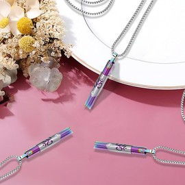 Modurio Breathing Necklace for Anxiety Relief – Stainless Steel Anti-Anxiety Neck-lace for Mindful Breathing – Panic Attack Relief & Stress Management – Breathlace Breathing Necklace for Relaxation