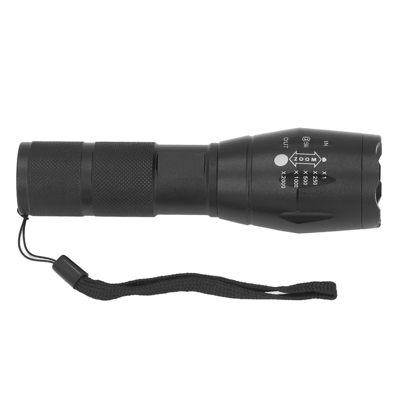 Small LED Flashlight Single Mode Retractable Focusing Waterproof Green Light