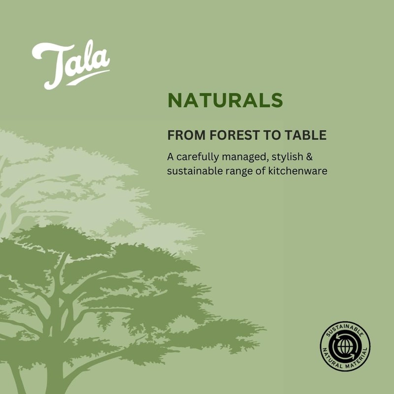Tala Large Rectangular Chopping Board, Premium Food Grade Hevea Wood,