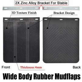 XUKEY HEAVY DUTY RUBBER Mud Flaps Splash Guards Car Truck Pickup Body Fender Universal