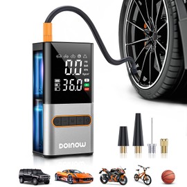 Tire Inflator Portable Air Compressor - Cordless Air Pump for Car Tires with Tire Pressure Gauge (150 PSI) - One Click Smart Pump Tire Inflator for Car, Motorcycle, Bicycle and Ball, Gift for Dad, Men