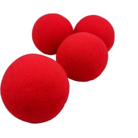 Tejiya Ultra Soft Sponge Ball 2.4 inches (60 mm) (Red) Set of 4