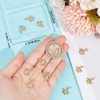 Beebeecraft 1 Box 14Pcs Sea Turtle Charms 18K Gold Plated