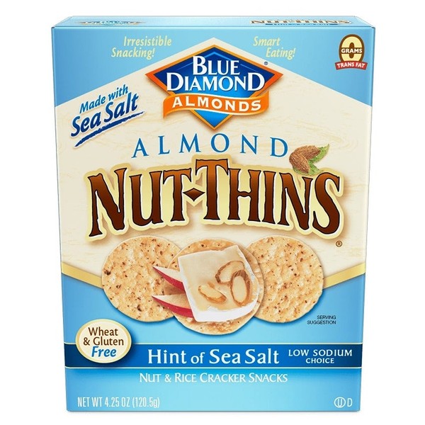 Blue Diamond Almond Nut Thins Hint of Sea Salt 120g