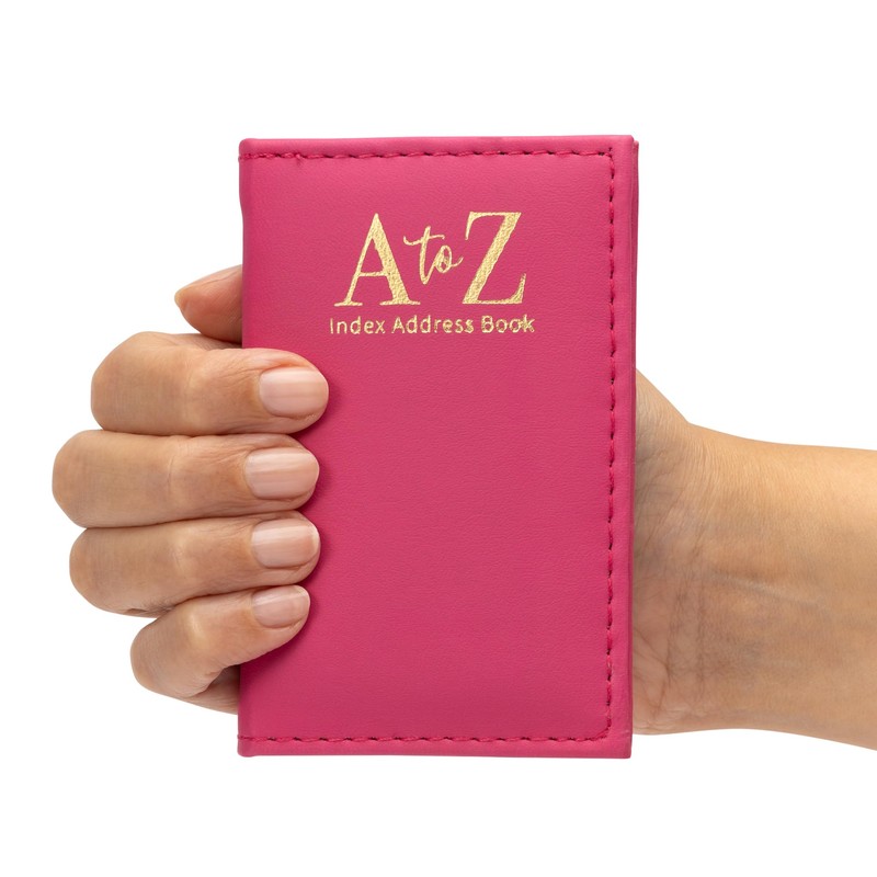Evelay Index Address Book Leather Look Cover Executive Padded Small