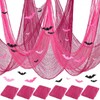 12 Set Halloween Pink Creepy Gauze Decor, Spider Web 3D