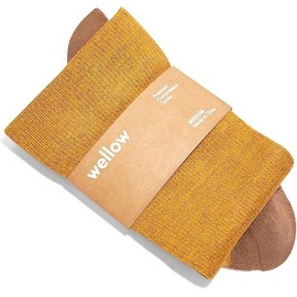 Wellow Knee High Compression Socks for Men & Women | 18-25 mmHg Made with Viscose from Bamboo | Nurses & Pregnancy Support | Relieves Swelling | Regular, LG, Coconut - Twist