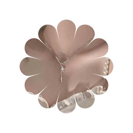 Allereya Vintage Crystal North Star Y Necklace Rhinestone Starburst Y Lariat Necklace Tiny Cross Pendant Necklace Silver Paper Clip Chain Necklace Jewellery for Women and Girls