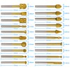 20pcs Rotary Bits Burr Set with 1/8 inch Shank for