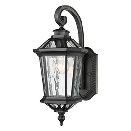 DANSEER Black Outdoor Porch Lights Wall Mount, Outdoor Wall Sconces Exterior Light Fixtures with Water Ripple Glass, Waterproof Outside Lights for Front Porch Patio Yard Hallway Garage