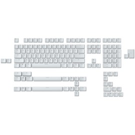 Glorious Gaming 145x Aura Keycaps V2 - PBT Pudding Keycaps, RGB-freundlich, PBT-Material für höhere Haltbarkeit & satten Sound, passt auf jeden MX-Style-Schaft, US/GB Layout - Weiß