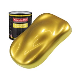Restoration Shop - Saturn Gold Firemist Acrylic Enamel Auto Paint - Quart Paint Color Only - Professional Single Stage High Gloss Automotive, Car, Truck, Equipment Coating, 2.8 VOC