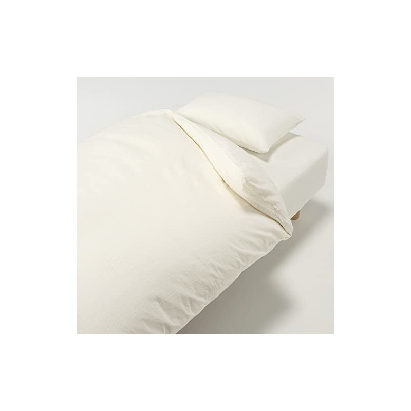 MUJI 84853746 Washed Fitted Sheet, Mattress Thin for Small, 31.5