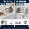 304 Stainless Steel Utility Sink with Gooseneck Faucet, 17 x